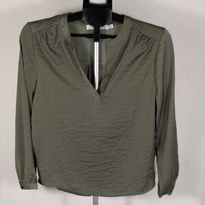 Calvin Klein Jeans Army Green (Silk?) Blouse